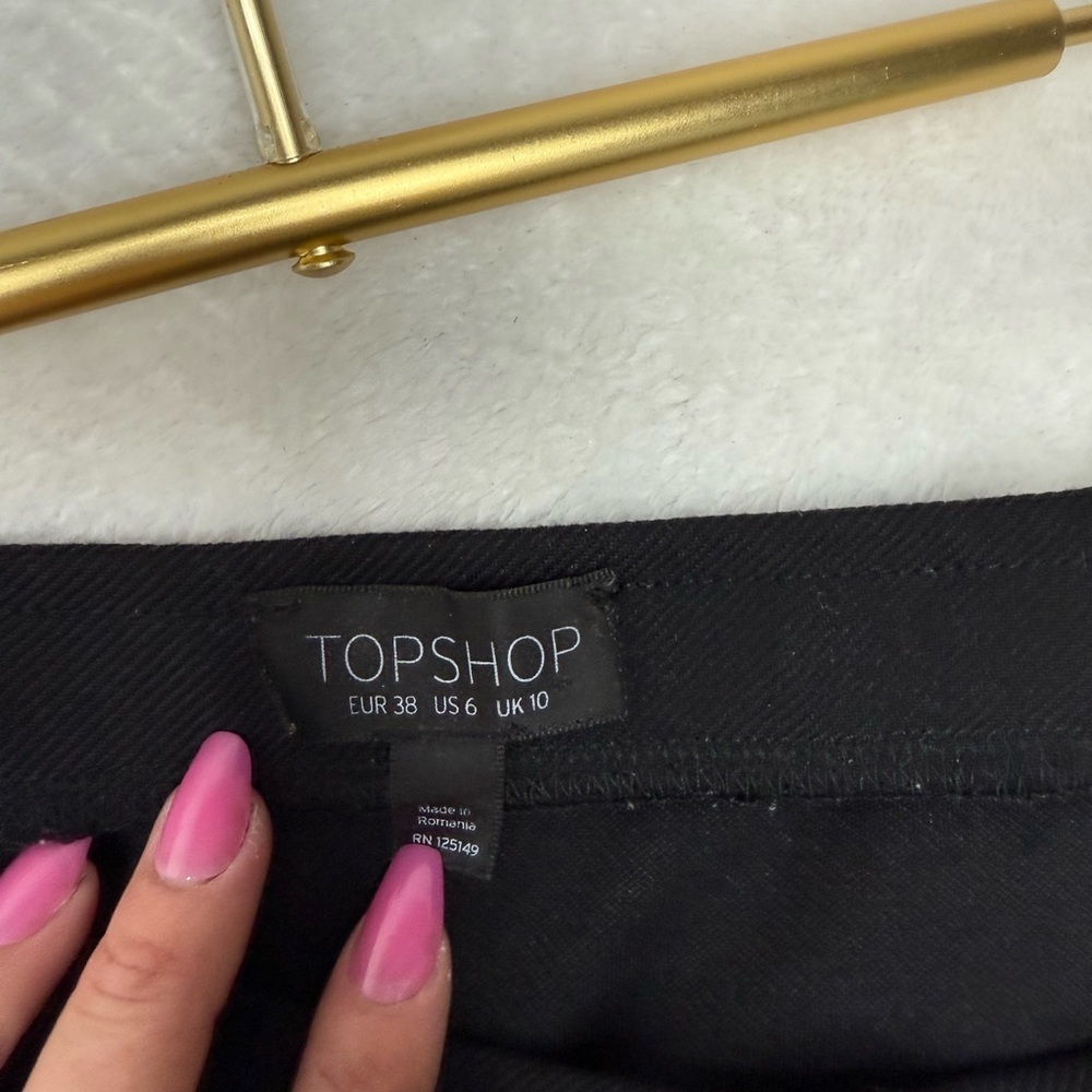 Topshop Black Asymmetrical Skirt - Picture 4 of 5